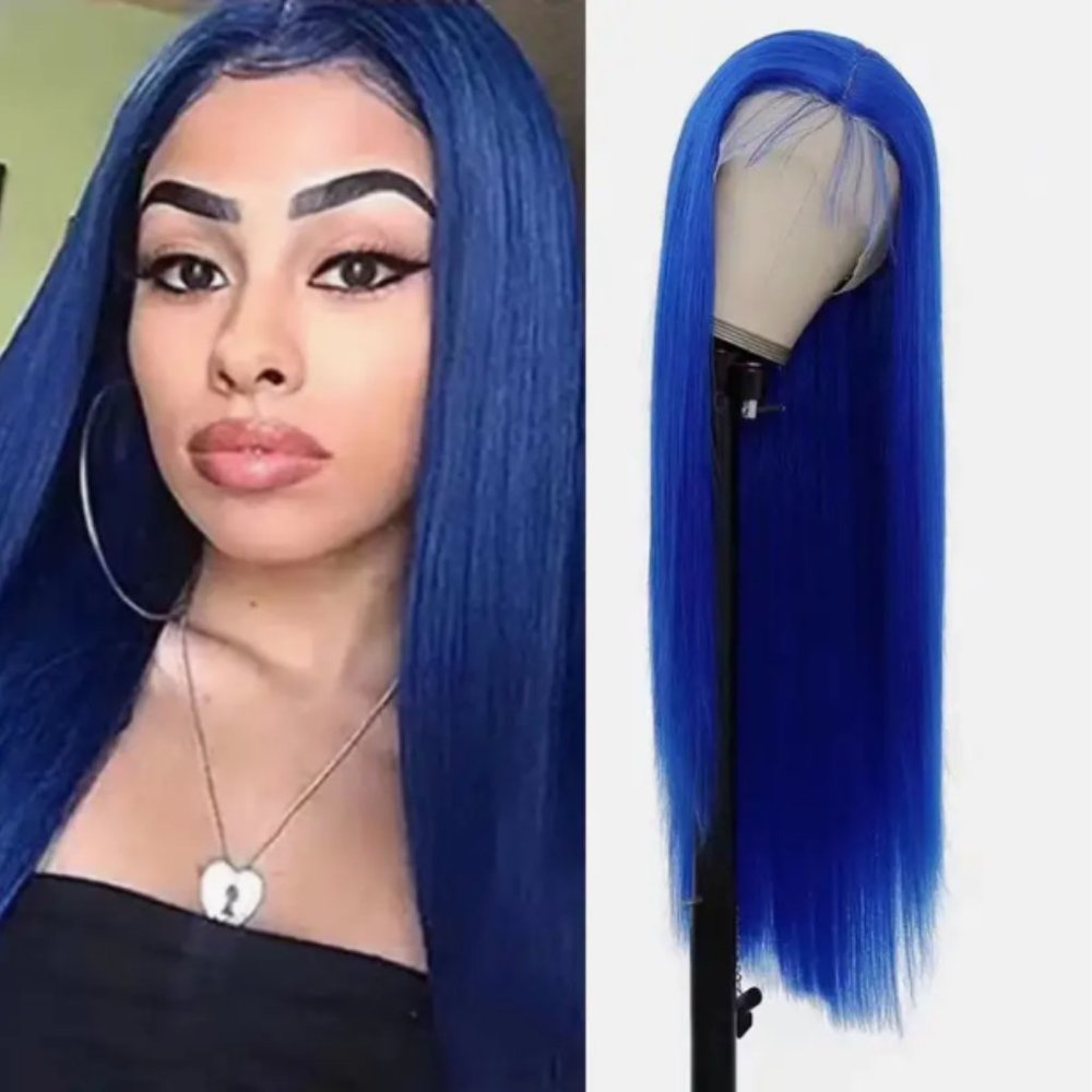 Long Straight Hair Wig T Part Lace Front Women's Long Straight Synthetic Wig